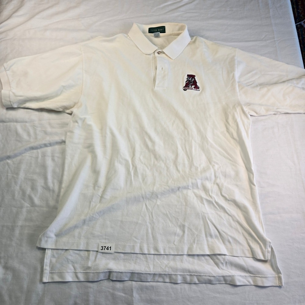 Outer Banks Alabama Crimson Tide Embroidered White Polo Shirt XL